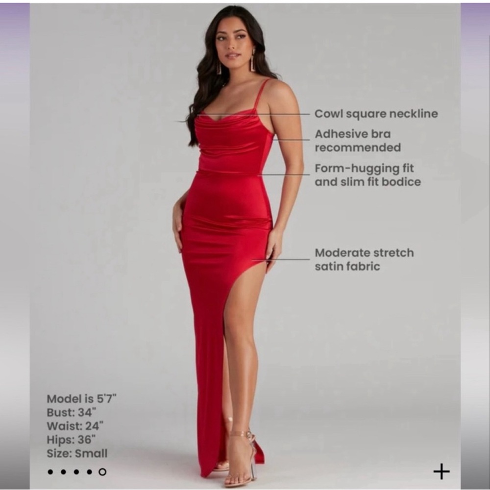 Red long dress